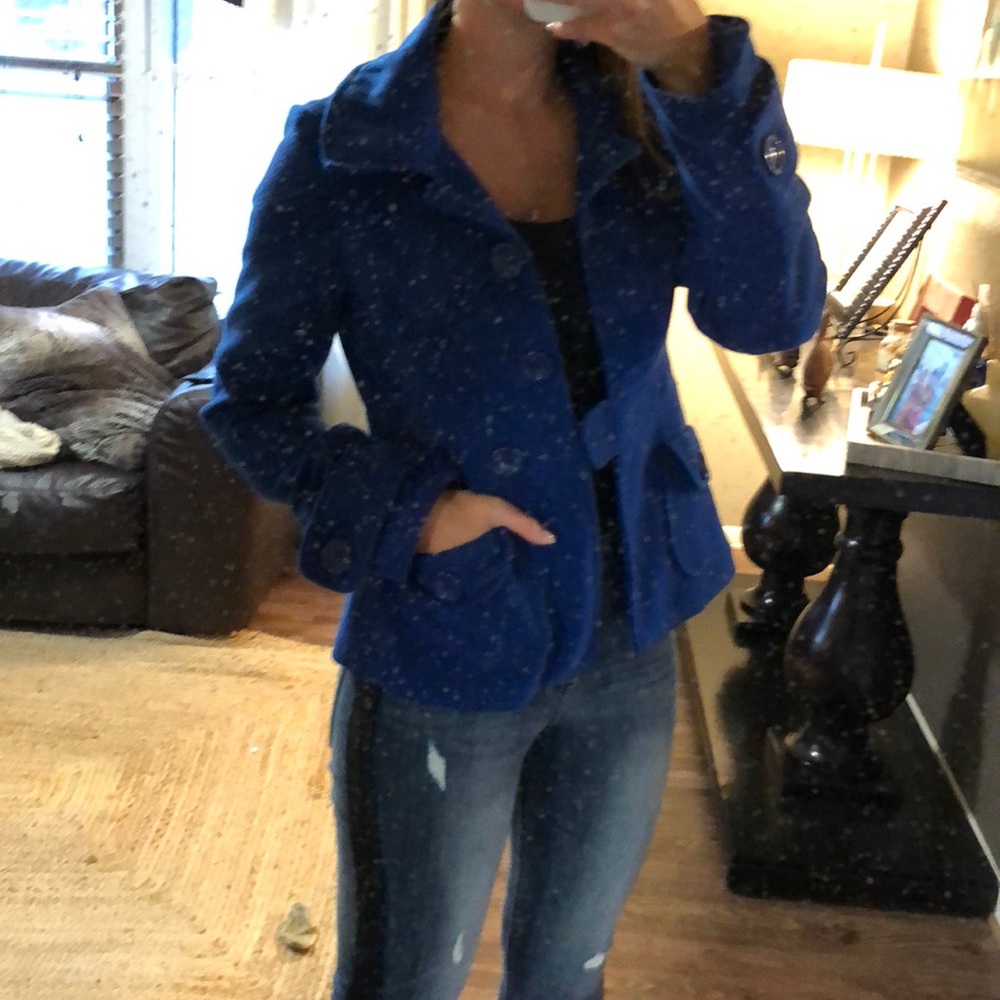 Royal blue pea coat
